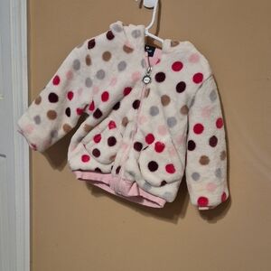Cozy Fleece Jacket with Colorful Dots